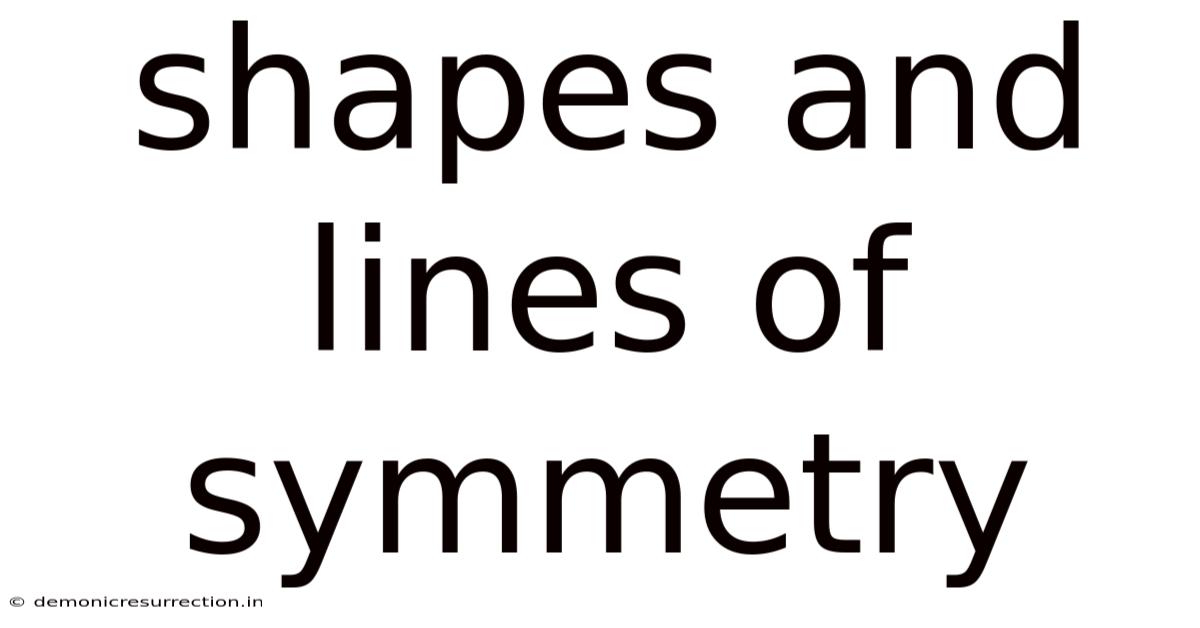 Shapes And Lines Of Symmetry