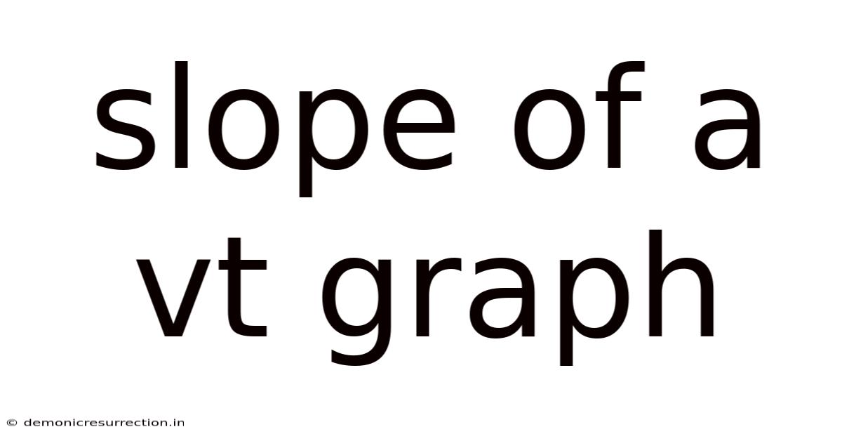 Slope Of A Vt Graph