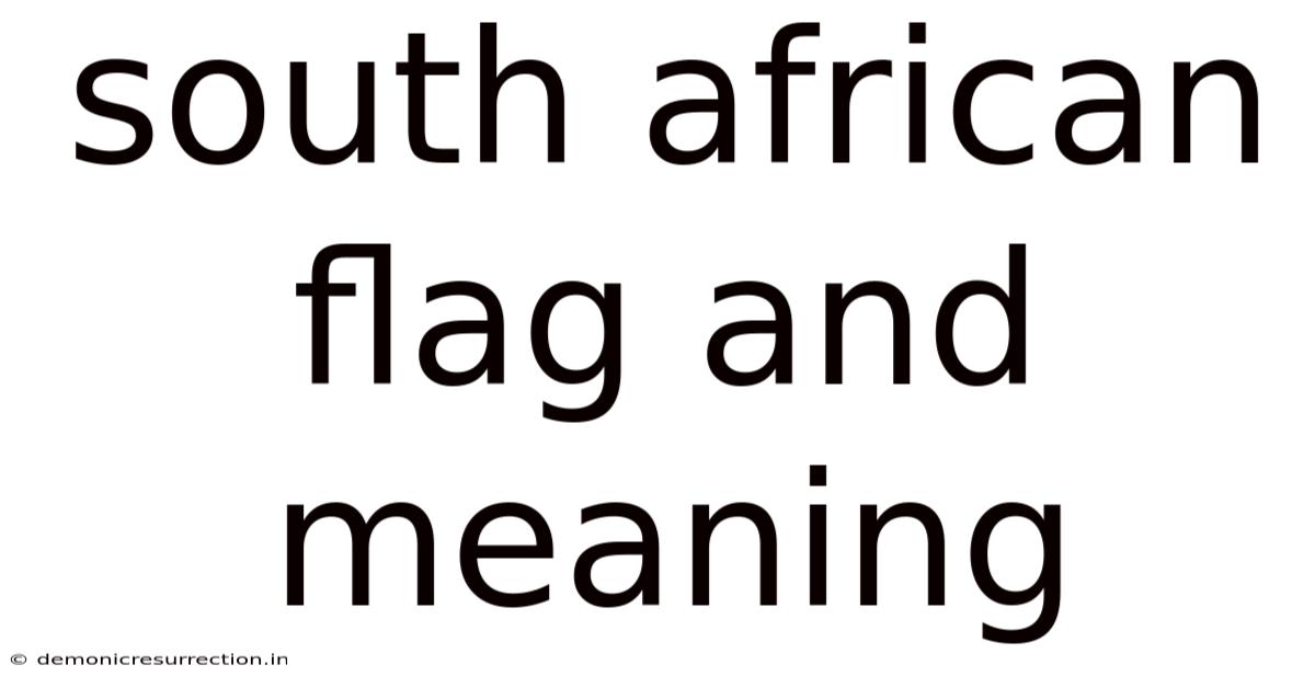 South African Flag And Meaning