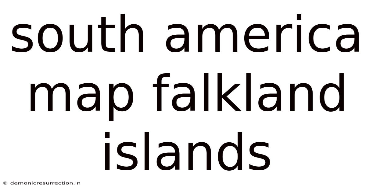 South America Map Falkland Islands