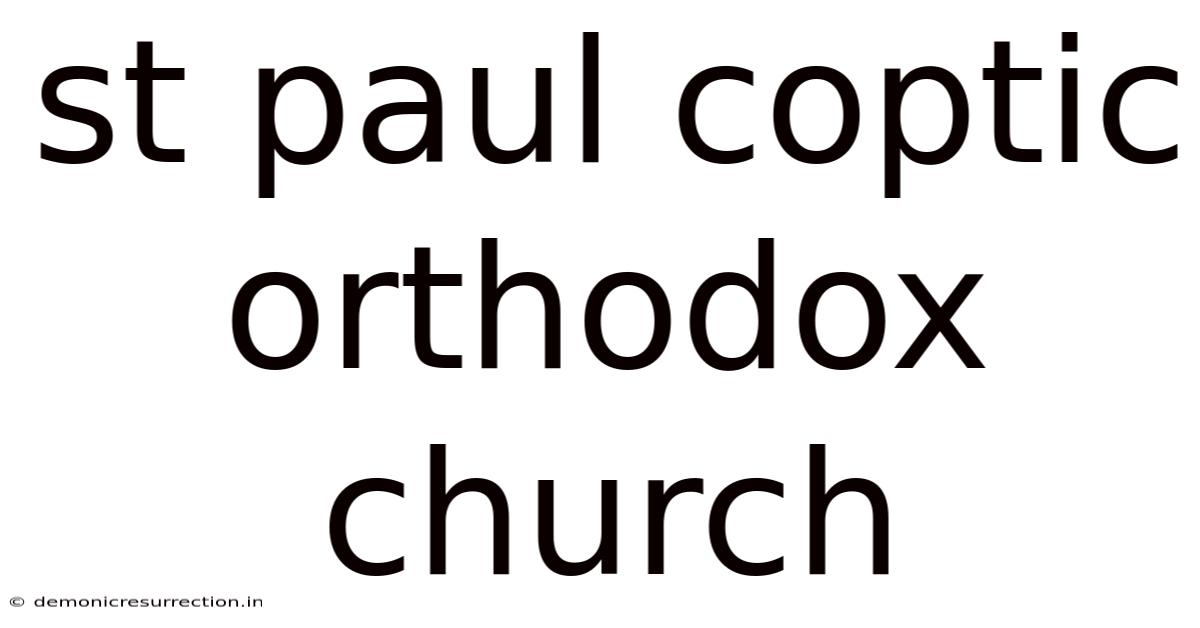 St Paul Coptic Orthodox Church