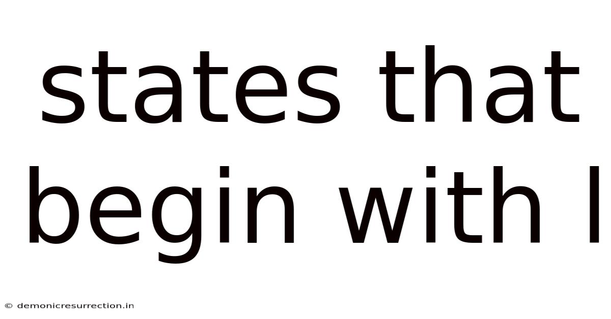 States That Begin With L