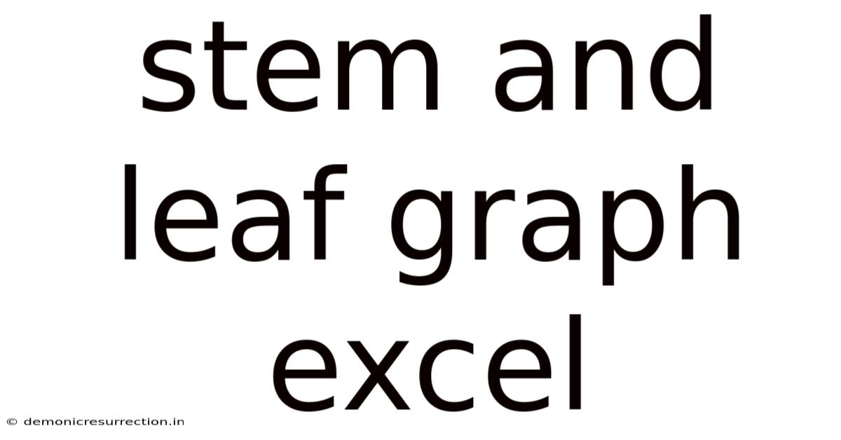 Stem And Leaf Graph Excel