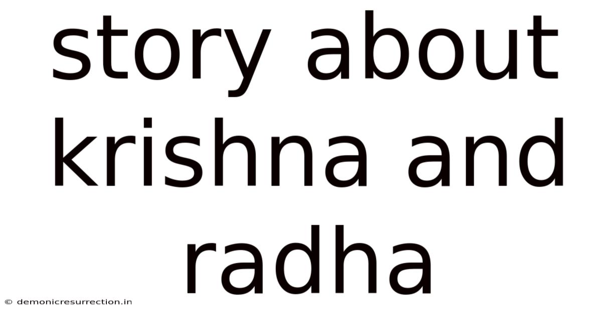 Story About Krishna And Radha