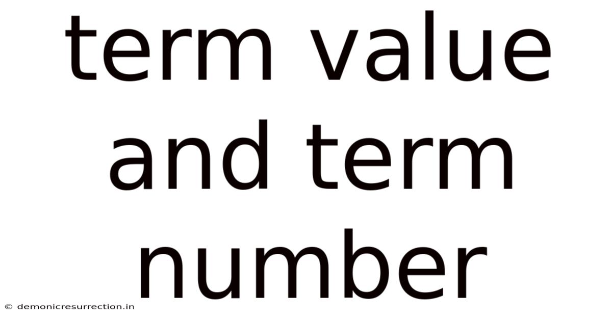 Term Value And Term Number