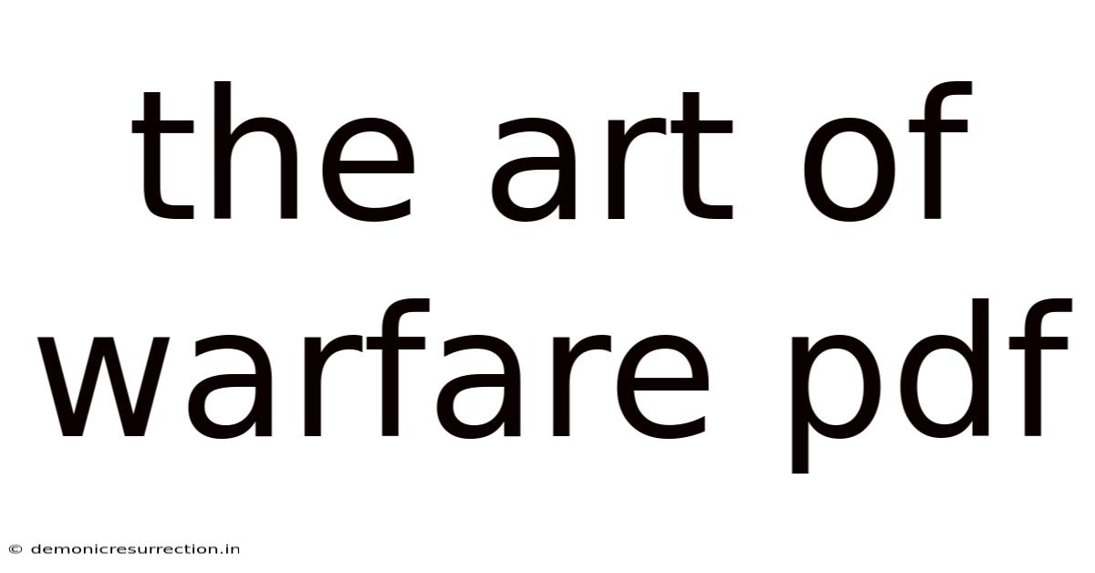 The Art Of Warfare Pdf