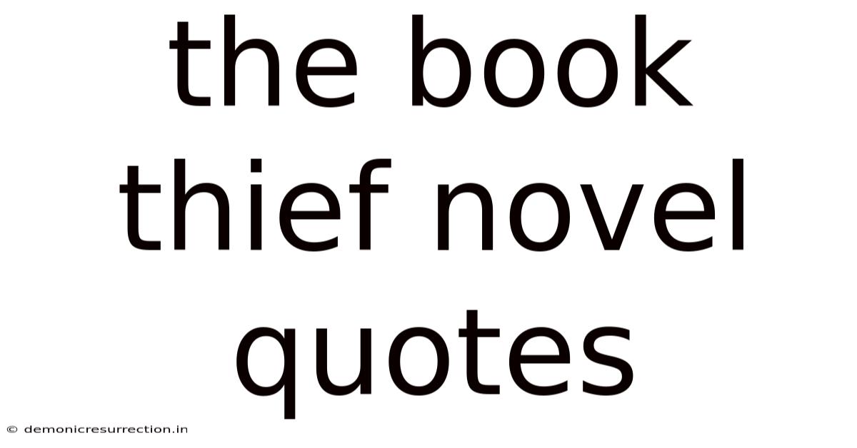 The Book Thief Novel Quotes