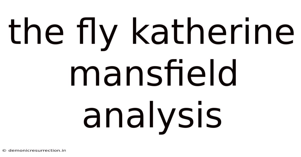 The Fly Katherine Mansfield Analysis