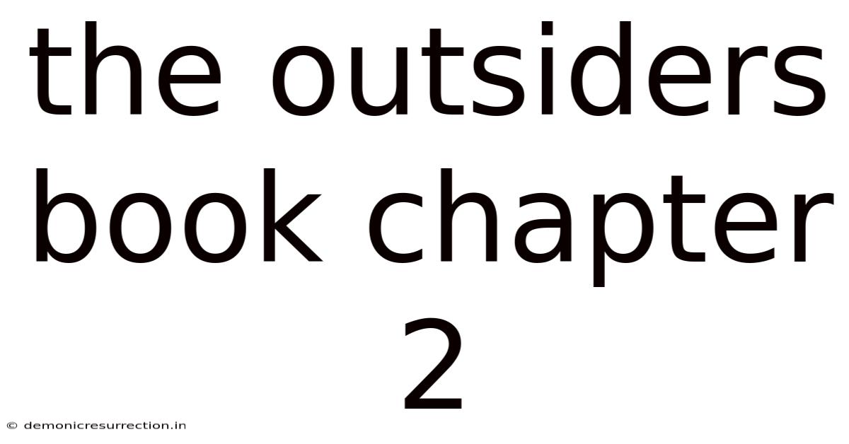 The Outsiders Book Chapter 2