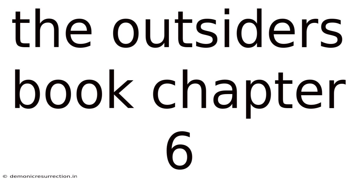 The Outsiders Book Chapter 6