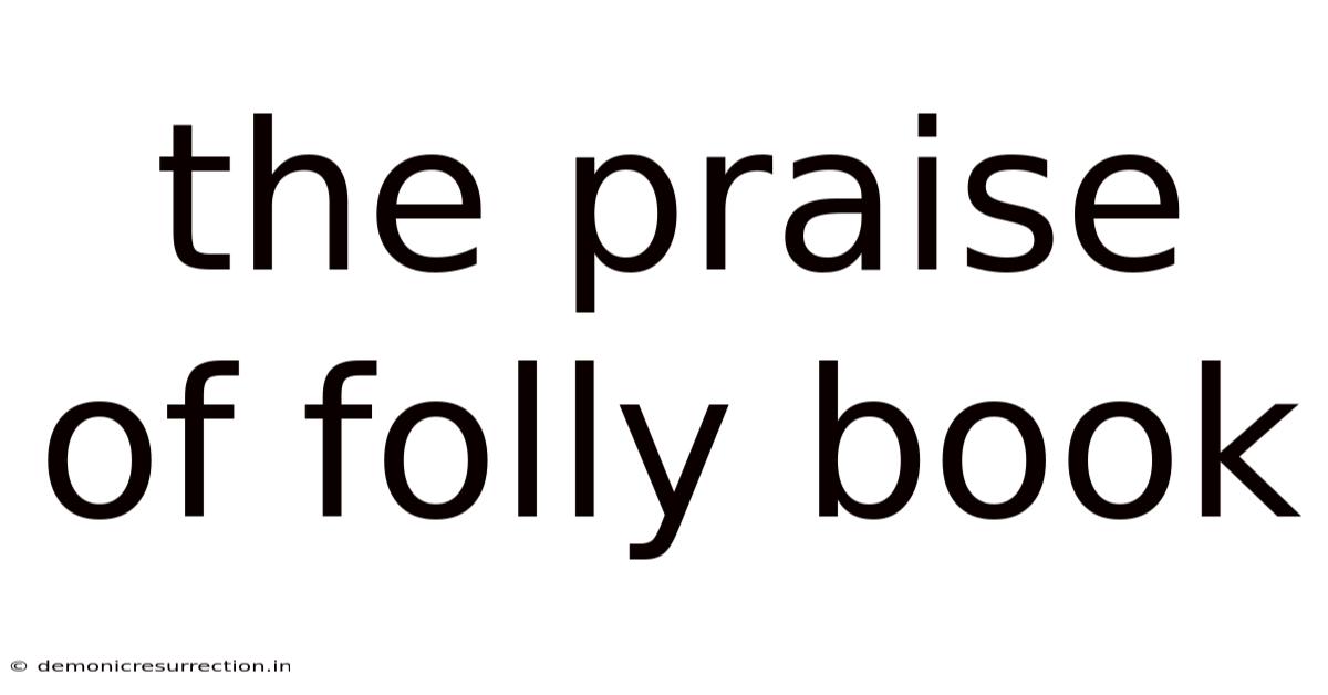 The Praise Of Folly Book