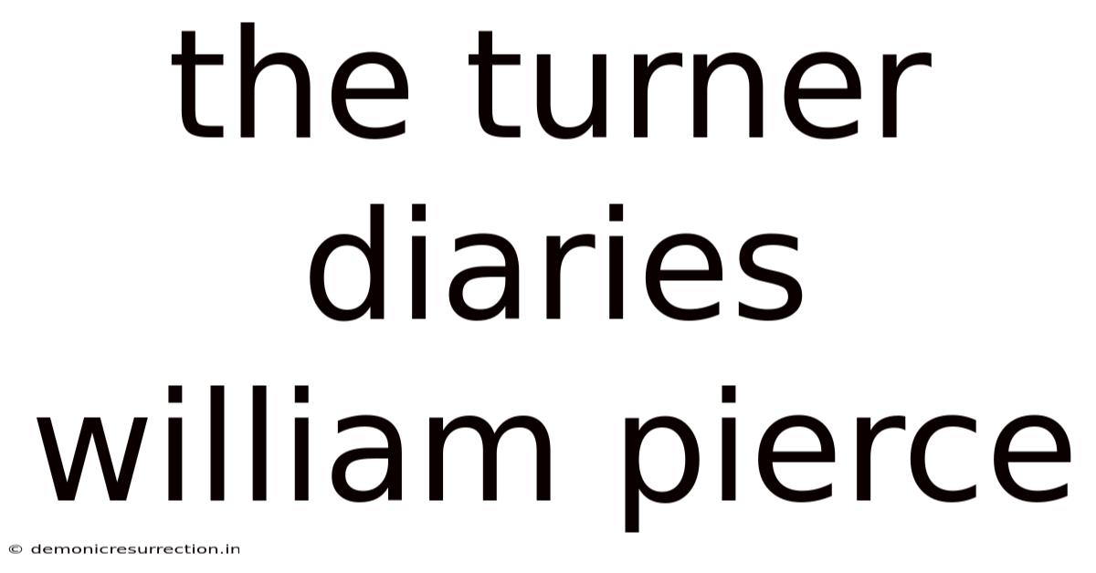 The Turner Diaries William Pierce