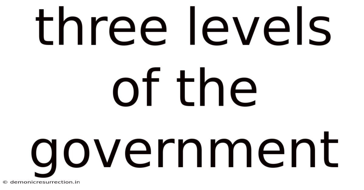 Three Levels Of The Government