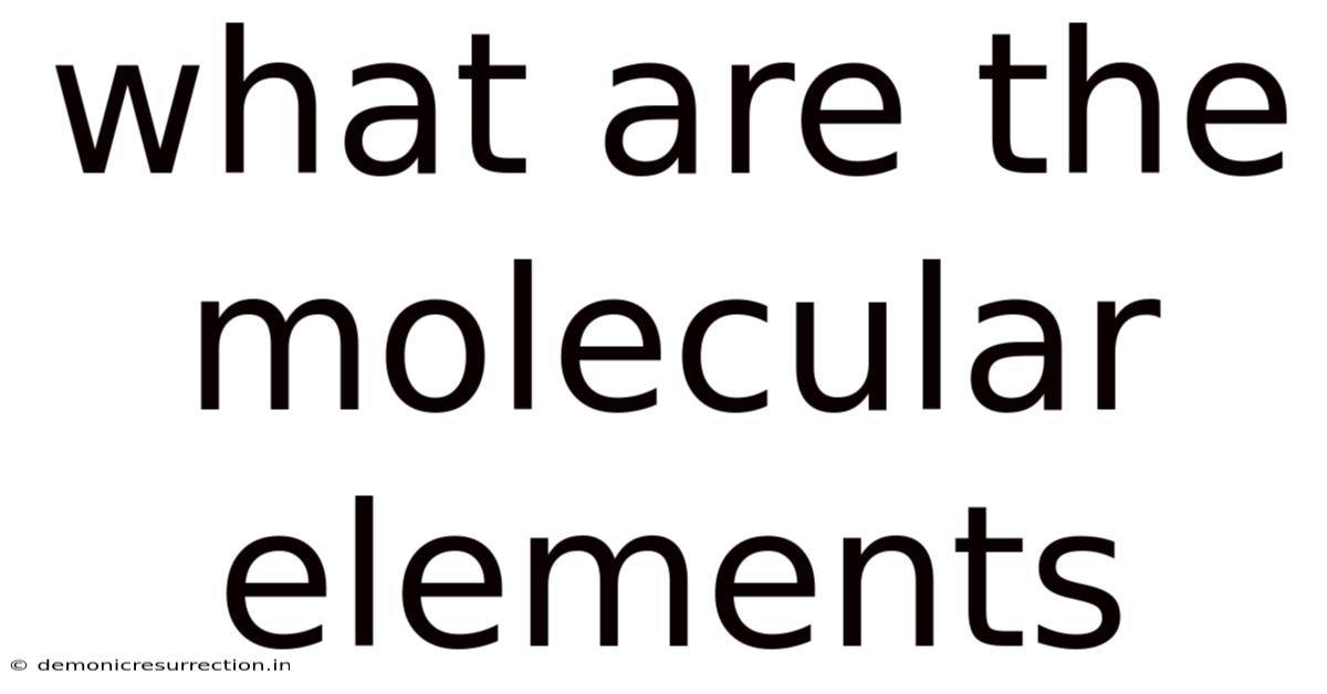 What Are The Molecular Elements