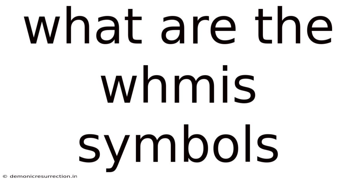 What Are The Whmis Symbols