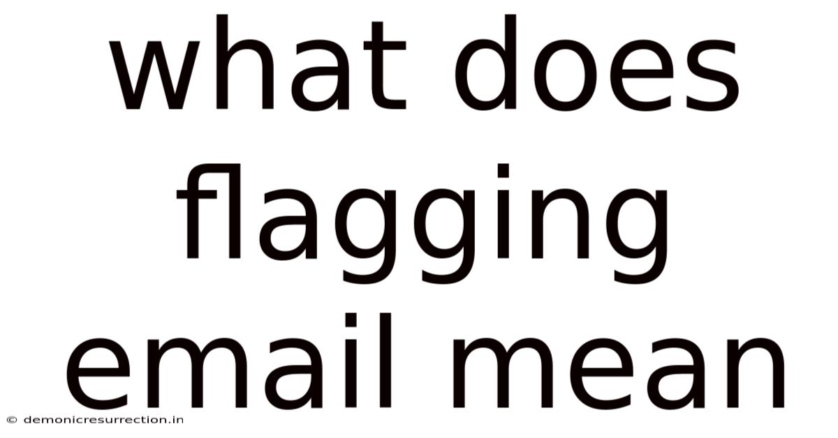 What Does Flagging Email Mean