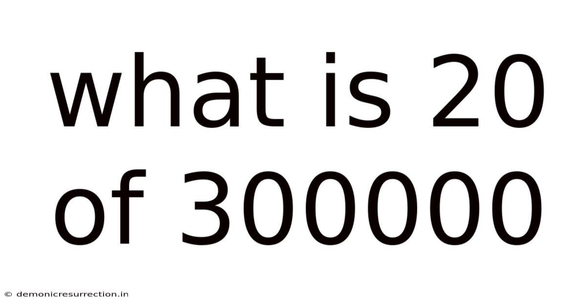 What Is 20 Of 300000