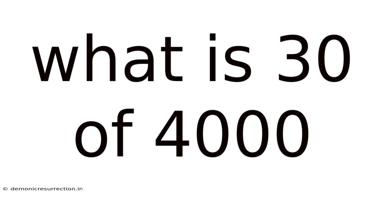 What Is 30 Of 4000