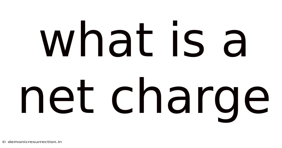 What Is A Net Charge
