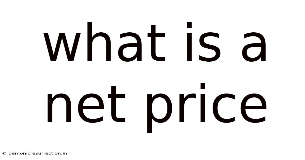 What Is A Net Price