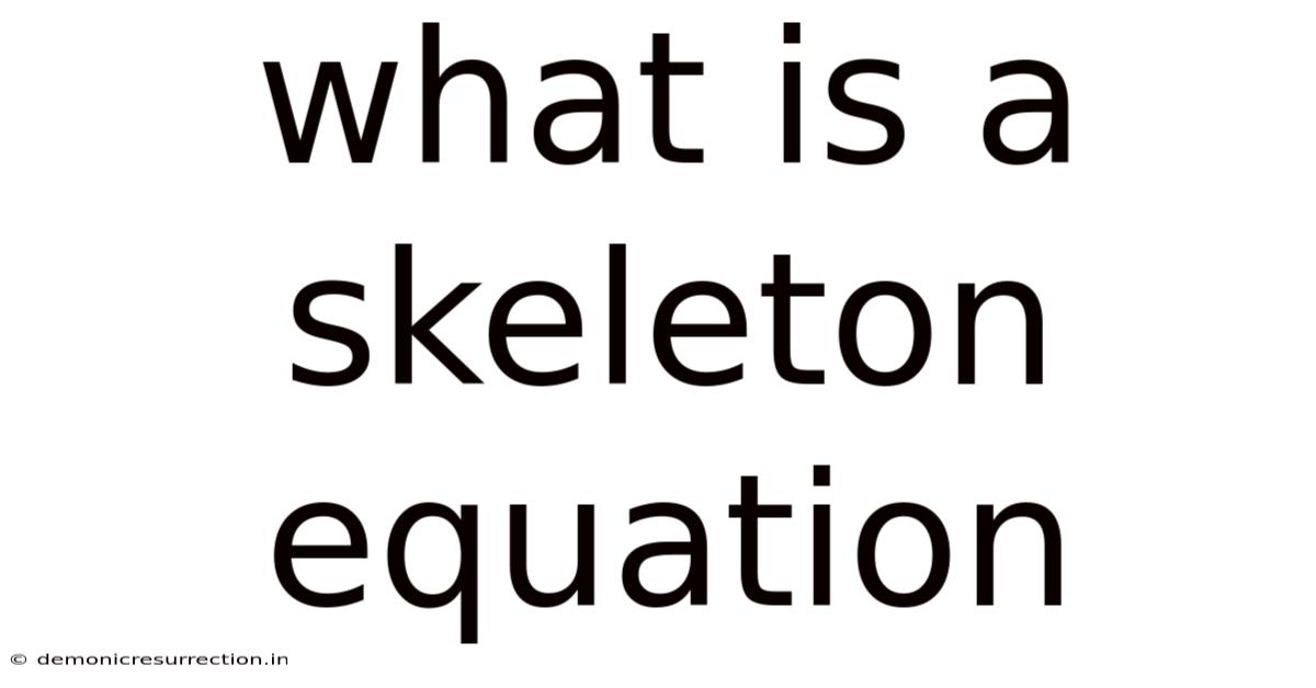 What Is A Skeleton Equation