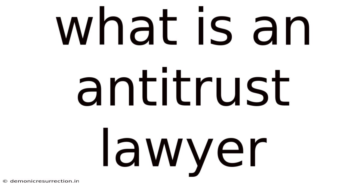 What Is An Antitrust Lawyer