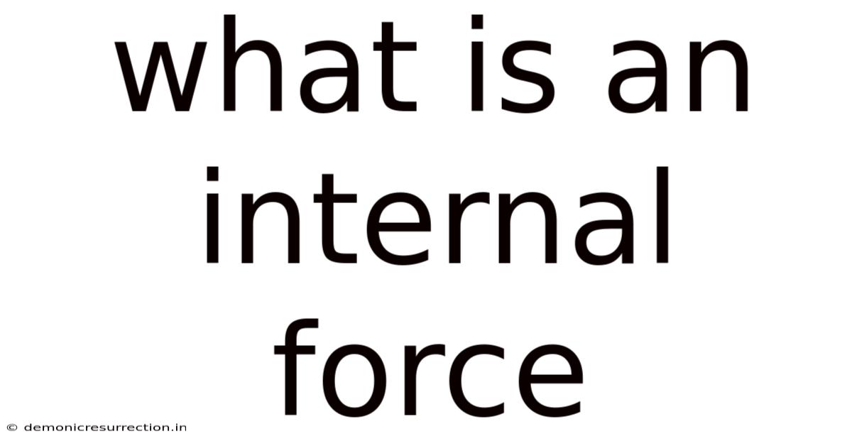 What Is An Internal Force
