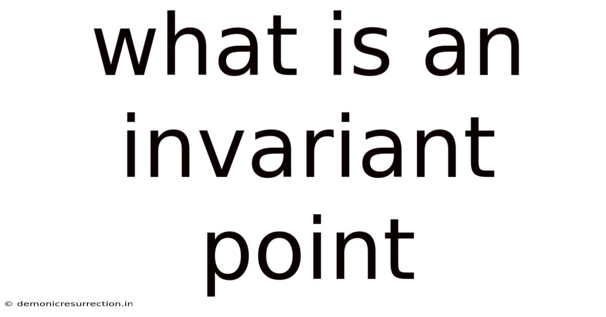 What Is An Invariant Point