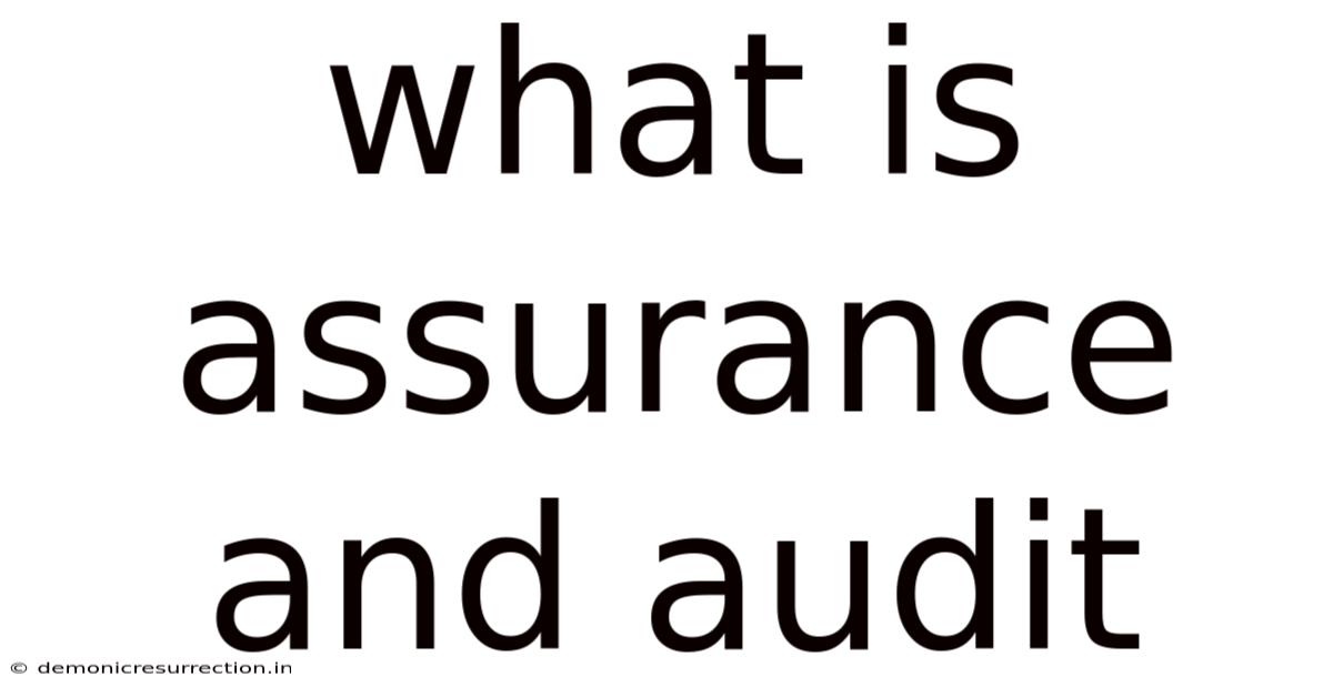 What Is Assurance And Audit