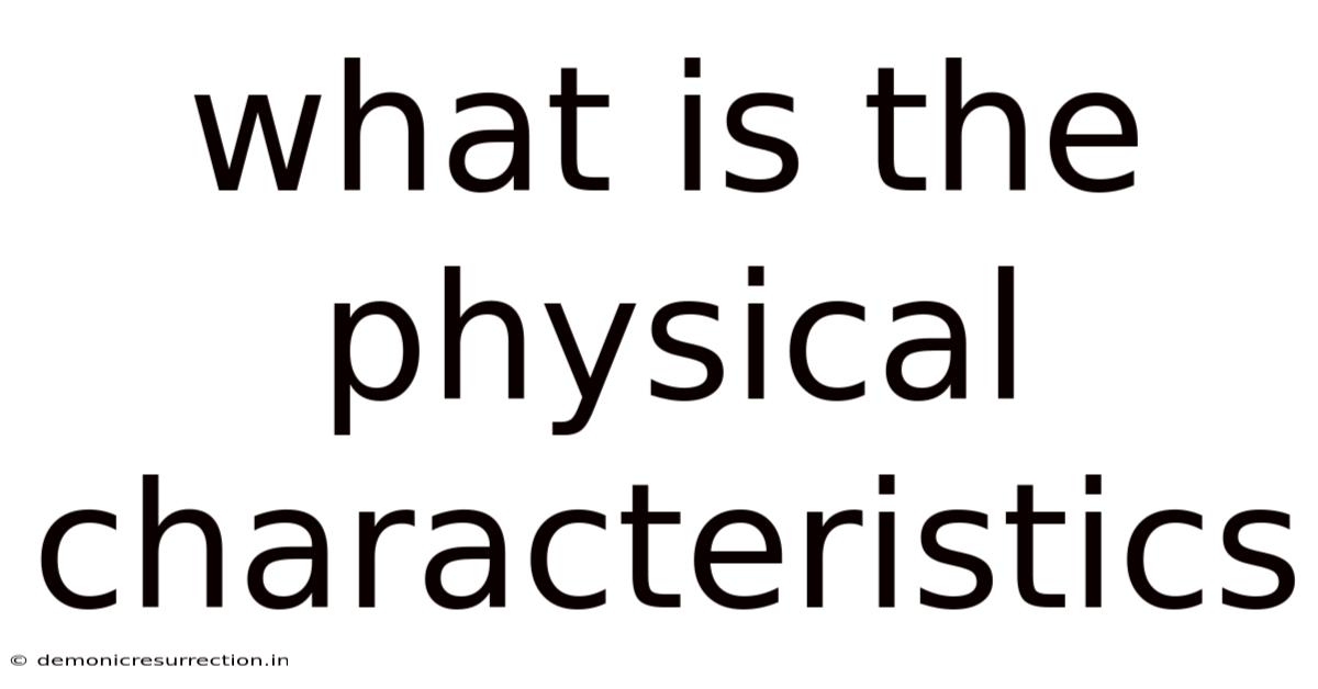 What Is The Physical Characteristics