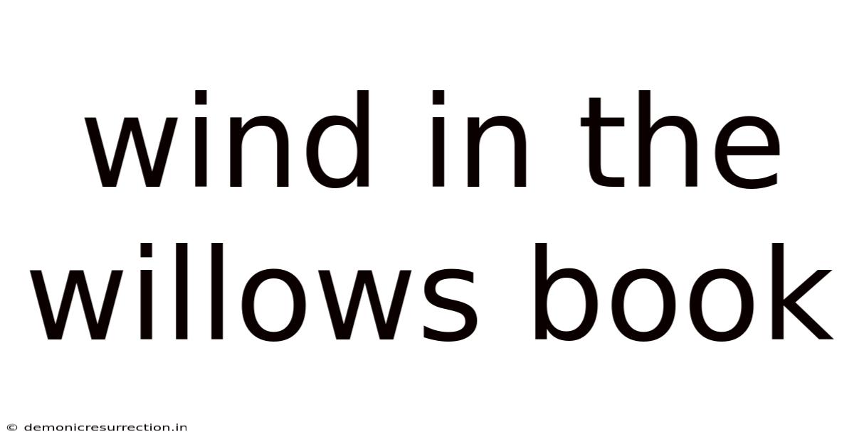Wind In The Willows Book
