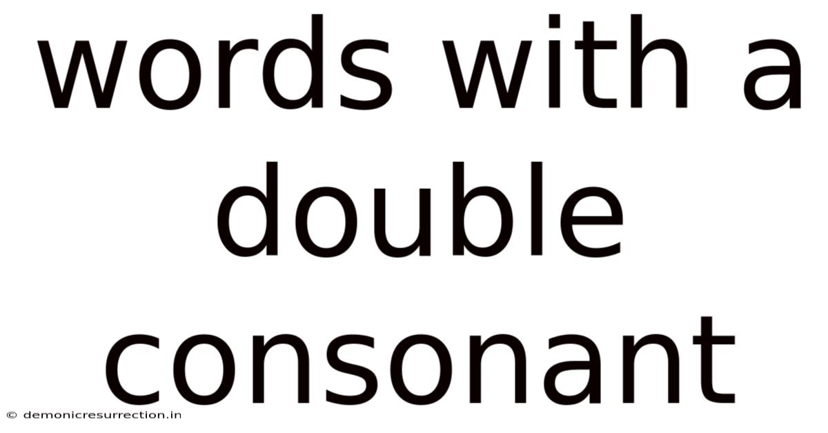 Words With A Double Consonant
